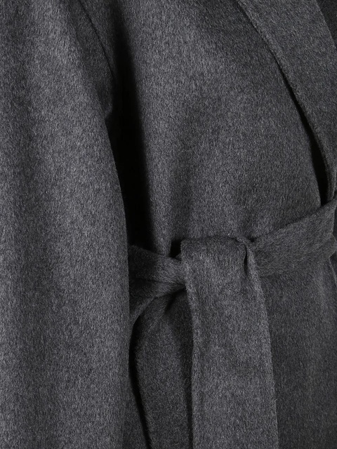 Almada Label belted wrap coat - Grey - zdjęcie produktu nr 2