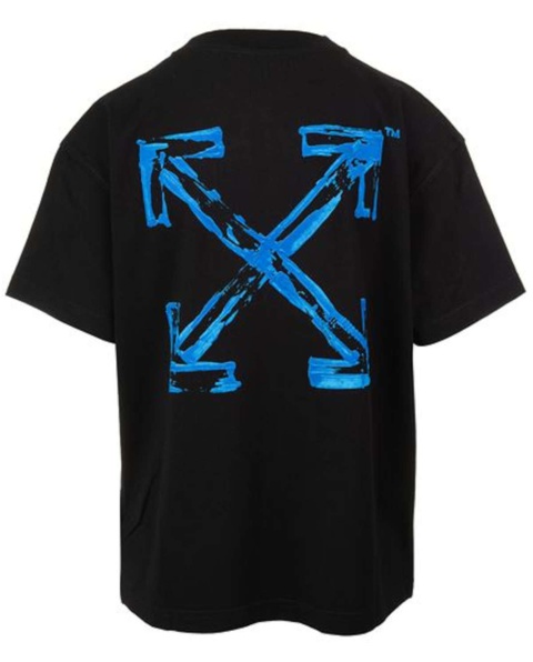 OFF-WHITE - Czarny t-shirt z dużym logo na plecach - zdjęcie produktu nr 1