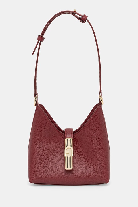 Furla torebka skórzana kolor bordowy WE00820.ARE000.CGQ00 - zdjęcie produktu nr 1