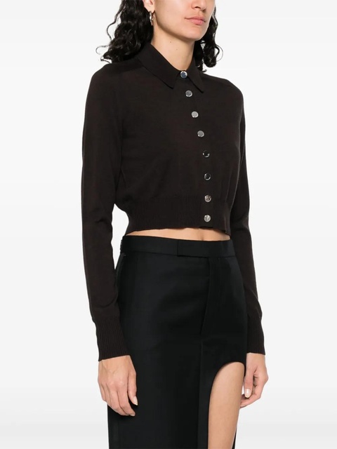 Sportmax virgin wool polo top - Black - zdjęcie produktu nr 2