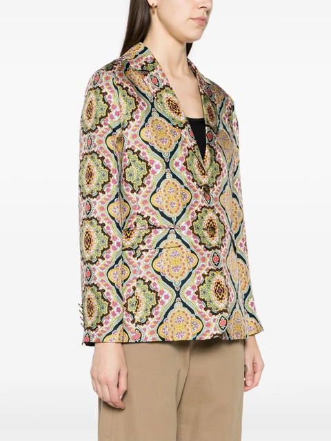 ETRO floral-print silk blazer - Green - zdjęcie produktu nr 2