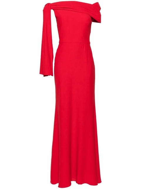 Alexander McQueen draped off-shoulder gown - Red - zdjęcie produktu nr 1