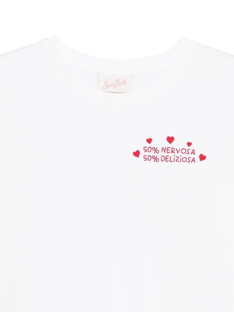 MC2 Saint Barth embroidered-motif T-shirt - White - zdjęcie produktu nr 1