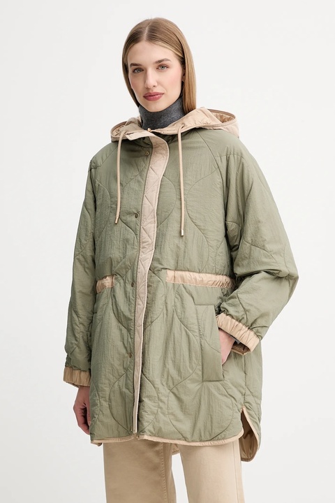 Weekend Max Mara kurtka dwustronna ALCAMO kolor beżowy przejściowa oversize 2525496011600 - zdjęcie produktu nr 1