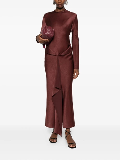 Nanushka crew-neck draped maxi dress - Brown - zdjęcie produktu nr 2