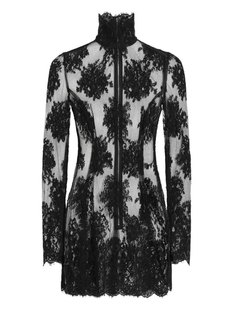 Dolce & Gabbana lace high-neck mini dress - Black - zdjęcie produktu nr 1