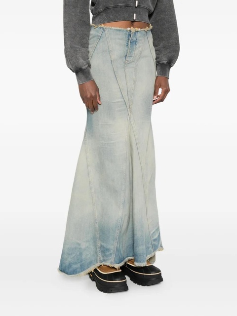 Off-White frayed panelled skirt - Blue - zdjęcie produktu nr 2