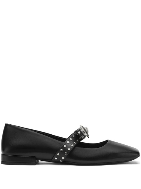Versace Gianni Ribbon studded ballerina shoes - Black - zdjęcie produktu nr 1