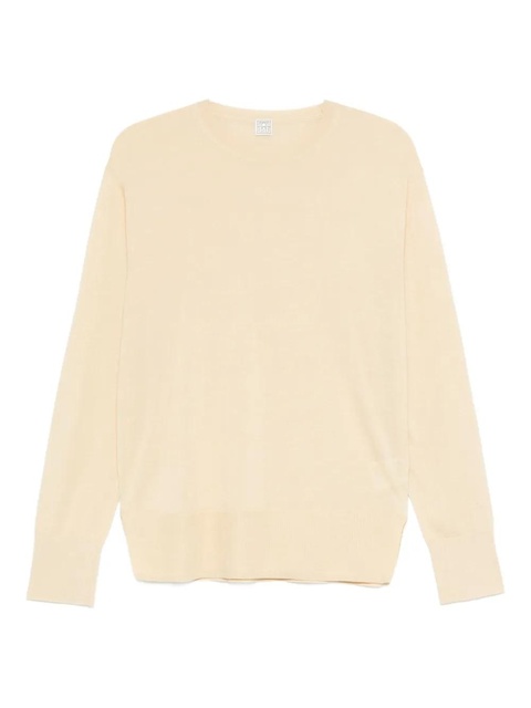 TOTEME crew-neck wool silk knit - Neutrals - zdjęcie produktu nr 1
