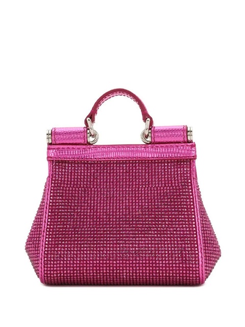 Dolce & Gabbana mini Sicily rhinestone-embellished tote bag - Pink - zdjęcie produktu nr 1