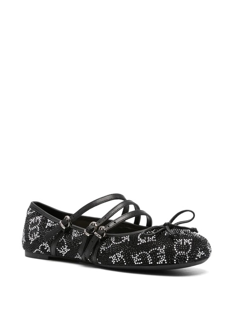 PINKO crystal-embellished ballet flats - Black - zdjęcie produktu nr 1