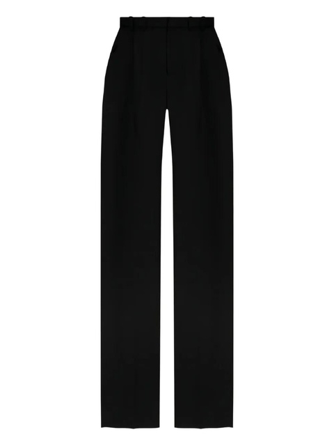 Saint Laurent pleated-front wool trousers - Black - zdjęcie produktu nr 1