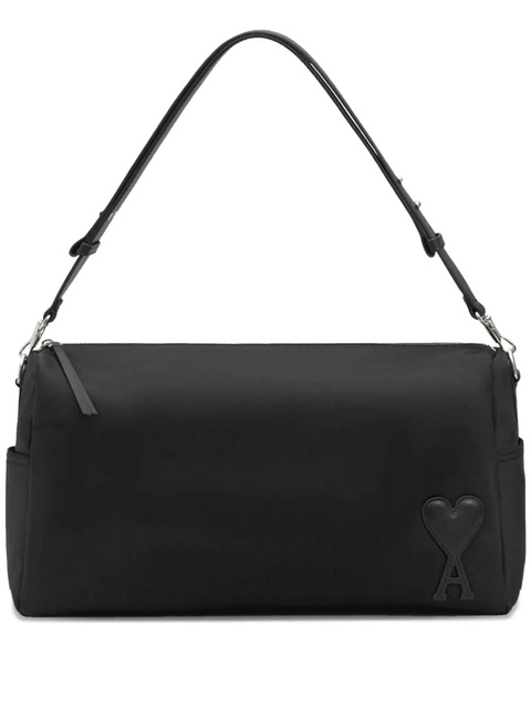 AMI Paris heart-patch shoulder bag - Black - zdjęcie produktu nr 1