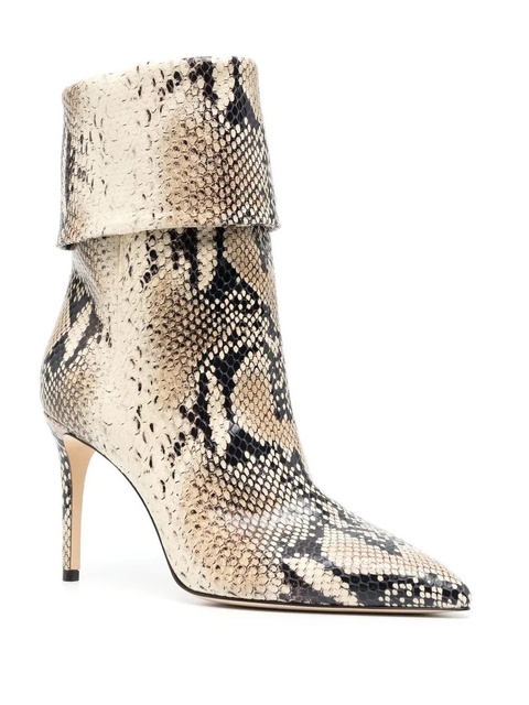 Paris Texas 85mm snakeskin-effect ankle boots - Neutrals - zdjęcie produktu nr 2