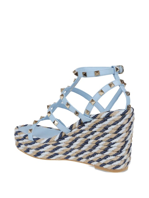 Valentino Garavani 95mm studded leather espadrilles - Blue - zdjęcie produktu nr 2
