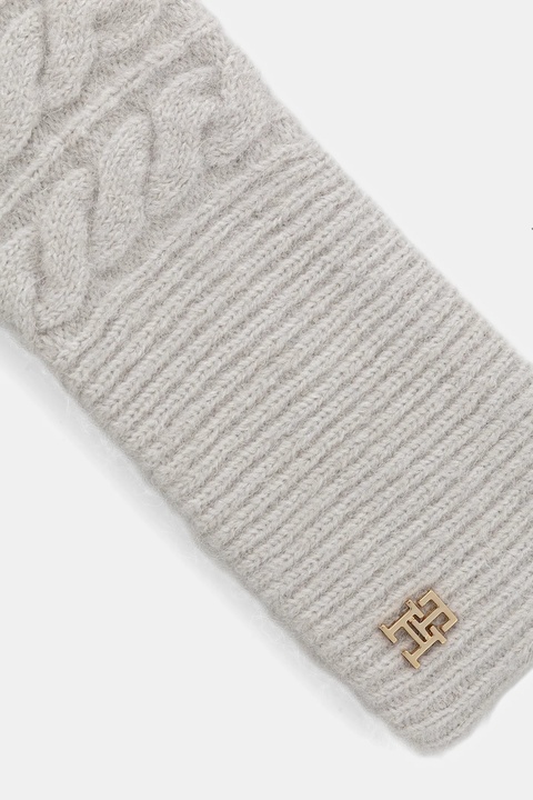 Tommy Hilfiger opaska na głowę z domieszką wełny kolor szary AW0AW17989 - zdjęcie produktu nr 2