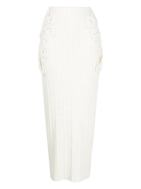 Cult Gaia Chasina floral-appliqué beach skirt - White - zdjęcie produktu nr 1