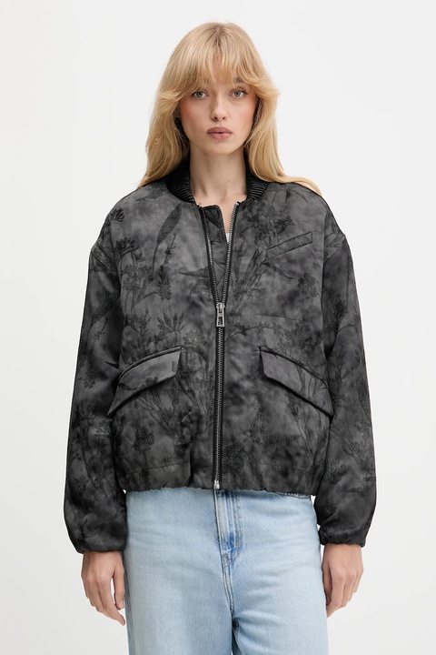 Desigual kurtka bomber FANTASY kolor czarny przejściowa oversize 25WWEW26 - zdjęcie produktu nr 1