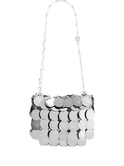 Rabanne Sparkle multi-layered chain mini bag - Grey - zdjęcie produktu nr 1