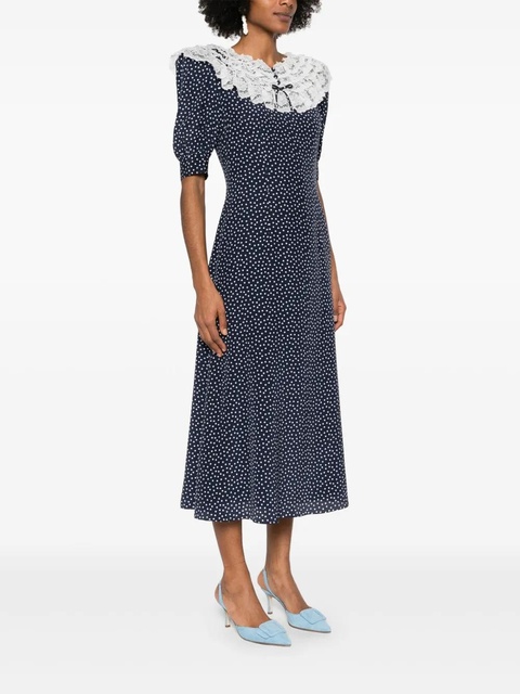 Alessandra Rich polka-dot maxi dress - Blue - zdjęcie produktu nr 2