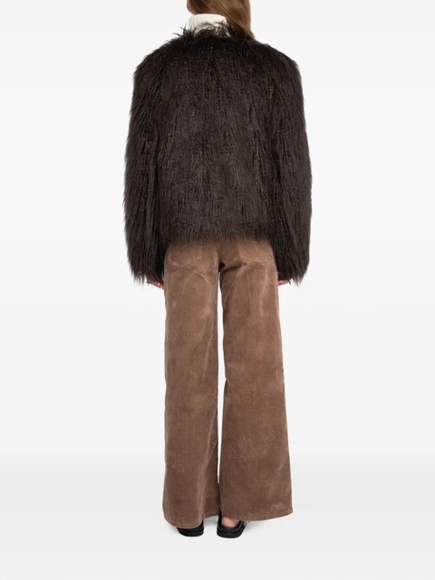 Zadig&Voltaire shaggy faux-fur coat - Brown - zdjęcie produktu nr 2