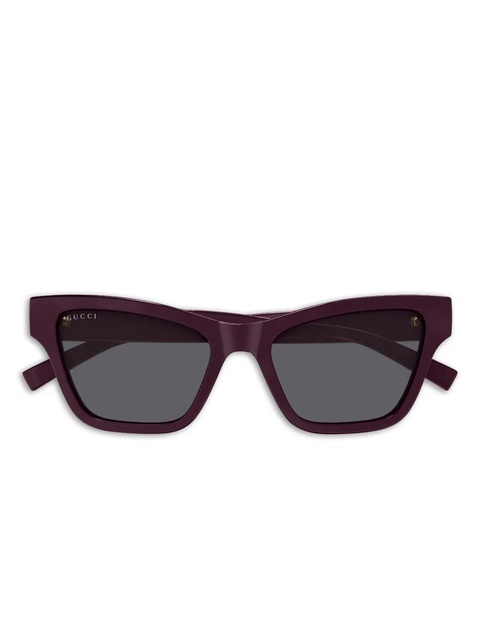 Gucci Eyewear cat-eye stripe sunglasses - Purple - zdjęcie produktu nr 1