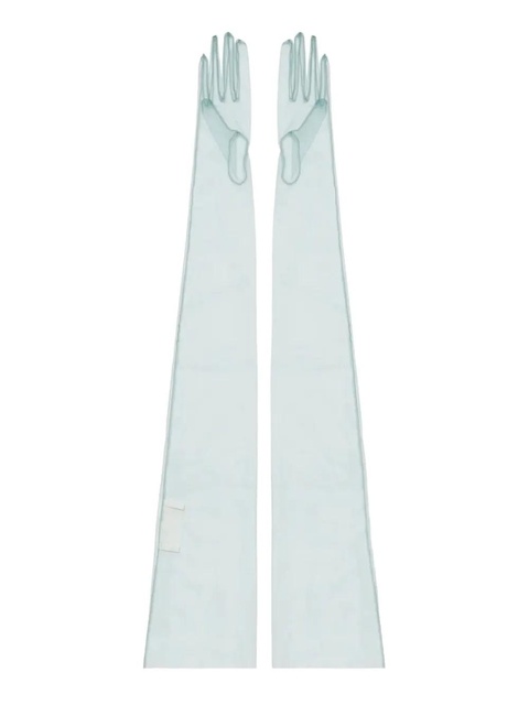 Maison Margiela elbow-length sheer gloves - Blue - zdjęcie produktu nr 2