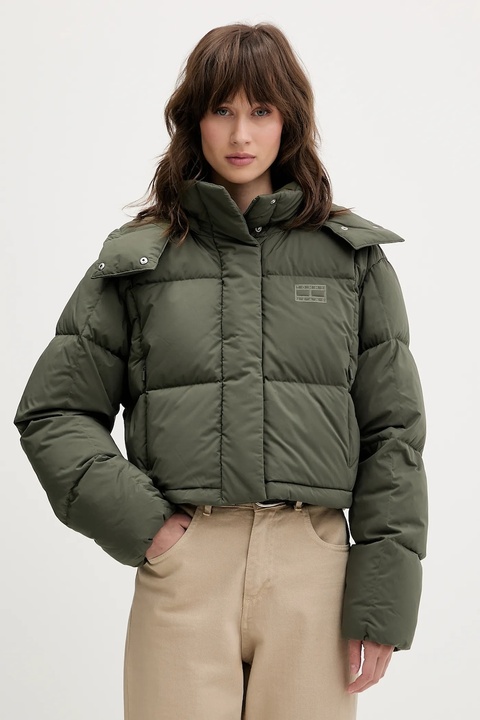 Tommy Jeans kurtka puchowa kolor zielony zimowa oversize DW0DW21624 - zdjęcie produktu nr 1