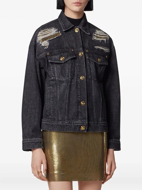 Versace distressed denim jacket - Blue - zdjęcie produktu nr 2