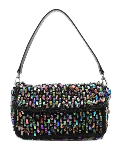 STAUD Timmy raffia shoulder bag - Black - zdjęcie produktu nr 2