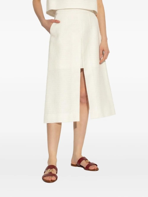 Dolce & Gabbana textured front-split skirt - White - zdjęcie produktu nr 2