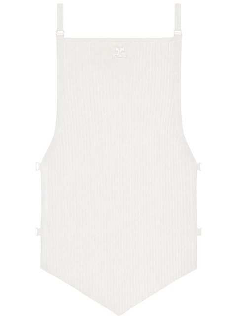 Courrèges ribbed-knit crop top - White - zdjęcie produktu nr 1