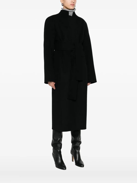 KHAITE belted wool coat - Black - zdjęcie produktu nr 1