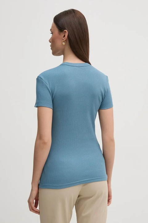 Lacoste t-shirt bawełniany damski kolor niebieski TF5538 - zdjęcie produktu nr 2