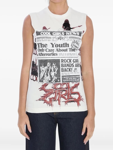 Dolce & Gabbana printed sleeveless top - White - zdjęcie produktu nr 1