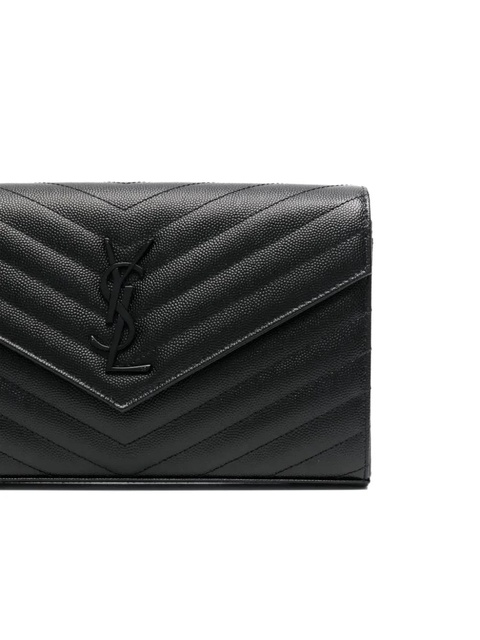Saint Laurent Classic Cassandre chain quilted-leather clutch - Black - zdjęcie produktu nr 2