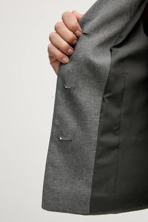 Sisley marynarka kolor szary jednorzędowa gładka 2V99LW03K - zdjęcie produktu nr 2