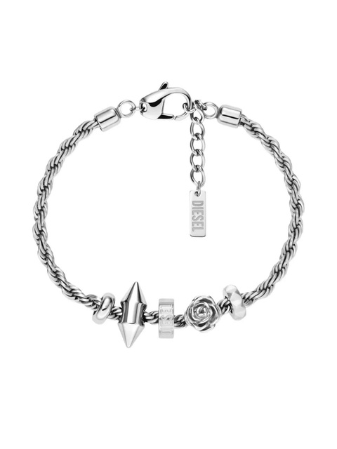 Diesel rope-chain charm bracelet - Grey - zdjęcie produktu nr 2