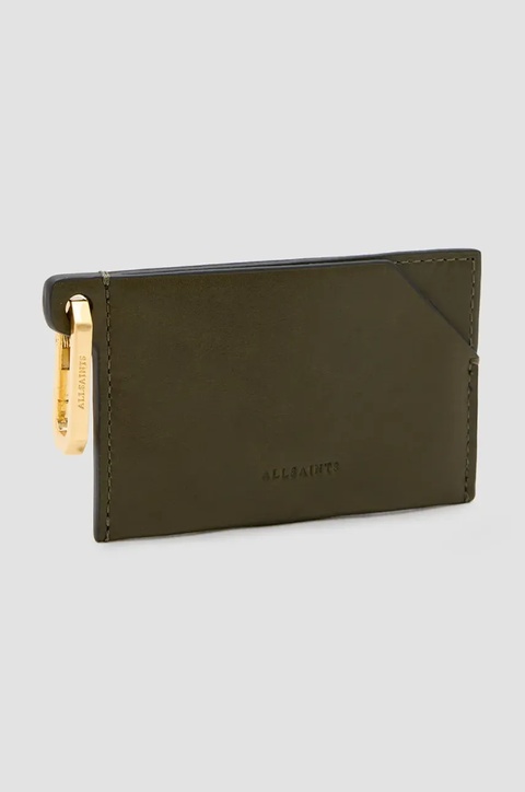 AllSaints etui na karty skórzane HEX CARDHOLDER kolor zielony W398XB - zdjęcie produktu nr 1