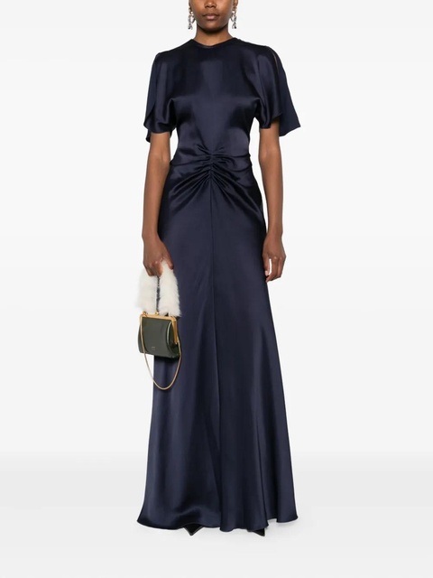 Victoria Beckham draped-waist maxi dress - Blue - zdjęcie produktu nr 2