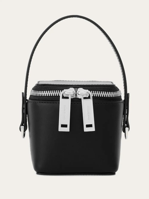Ferragamo Micro leather mini bag - Black - zdjęcie produktu nr 1