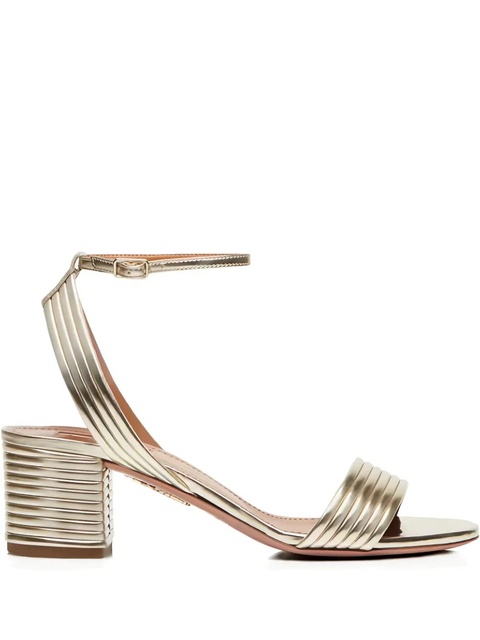 Aquazzura 50mm Sundance leather sandals - Gold - zdjęcie produktu nr 1