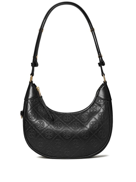 Tory Burch T Monogram Crescent shoulder bag - Black - zdjęcie produktu nr 1