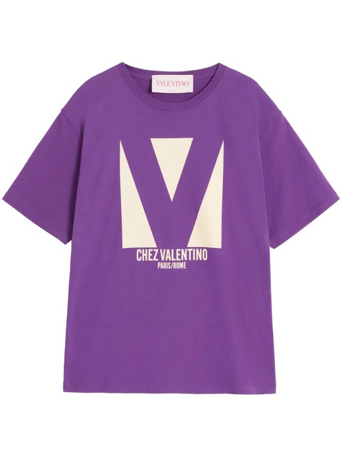 Valentino Garavani Chez-print T-shirt - Purple - zdjęcie produktu nr 1
