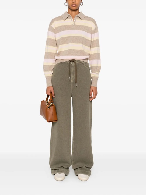 Golden Goose drawstring wide-leg jeans - Green - zdjęcie produktu nr 2