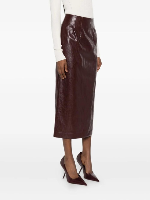 SOLOTRE high-waist midi skirt - Brown - zdjęcie produktu nr 1