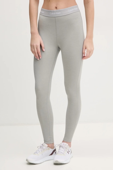 Calvin Klein Performance legginsy treningowe kolor szary z nadrukiem LVGWS5L609 - zdjęcie produktu nr 1