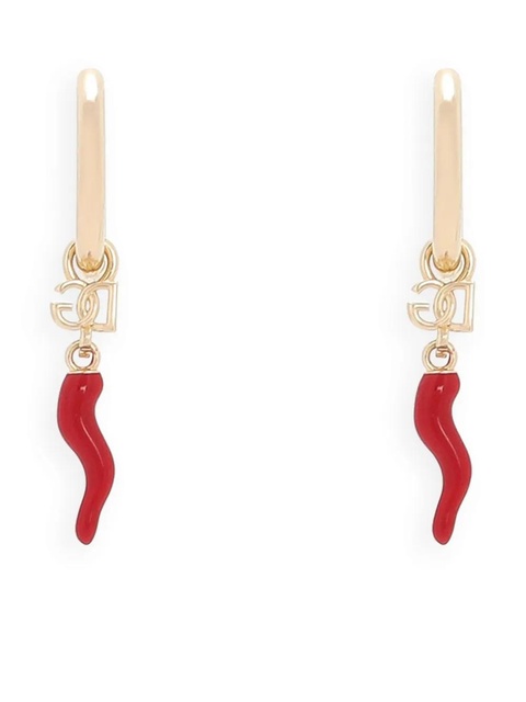 Dolce & Gabbana DG horn drop hoop earrings - Gold - zdjęcie produktu nr 2