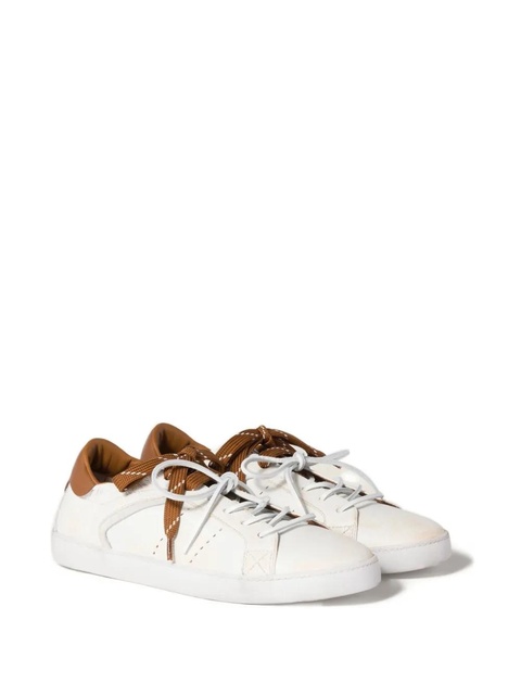 Miu Miu Deco leather sneakers - White - zdjęcie produktu nr 1