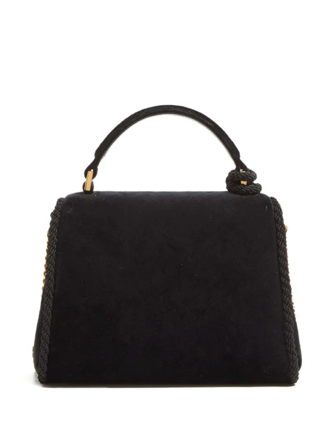 Valentino Garavani Vsling velvet tassel mini bag - Black - zdjęcie produktu nr 2